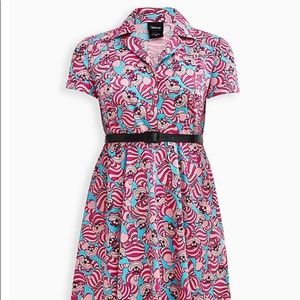 TORRID DISNEY ALICE IN WONDERLAND SWING DRESS - CHESHIRE CAT SIZE 16